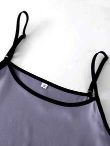 LuxeNights 7件套缎面刺绣睡衣套装，舒适优雅的细节设计，秋冬服装 - 淡紫色 - 查看 3