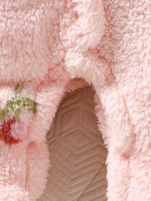 SHEIN Newborn Baby Hooded Romper, Cute Pink Bow Print Flannel Soft & Skin-Friendly Infant Jumpsuit