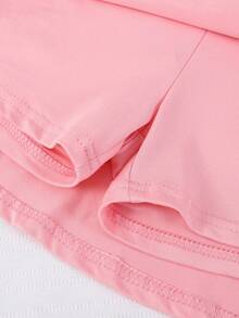 Sparklyn Girls' Casual Versatile Sports & Ballet Dance Leggings Skirt Fall Winter - Pink - View 6