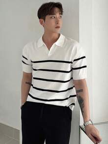 DAZY Men's Striped Knitwear For Summer - Multicolor - View 4