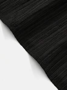 SHEIN Teen Girl Woven Loose Fit Casual Round Neck Dress Vacation Black Dress Suitable For All Seasons - Spring, Summer, Autumn, Winter - Black - View 7