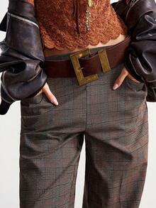 Bohemela 波西米亚风格子宽松休闲裤，适合冬季、圣诞节、新年派对等场合 - 卡其色 - 查看 1