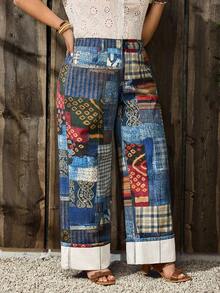 EMERY ROSE 大码女式数码印花牛仔裤，春夏款 - 彩色 - 查看 5