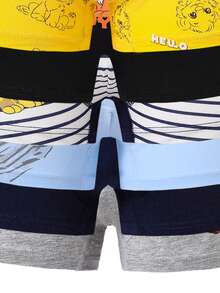 6条装男童舒适纯棉可爱狮子印花三角裤，四季皆宜