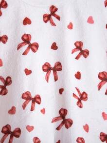 Girls Soft Plush Butterfly Cozy Pajama Set - Red - View 10