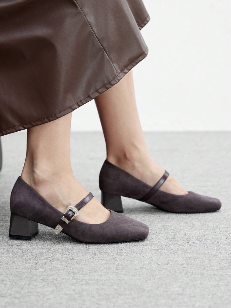 CUCCOO BIZCHIC Women's Fashionable Versatile Commute Buckle Pumps For Christmas