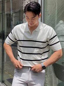 DAZY Men's Striped Knitwear For Summer - Multicolor - View 8