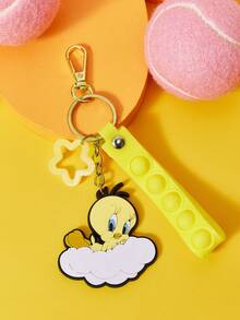 LOONEY TUNES X SHEIN Rotatable Metal Keychain - Multicolor - View 2