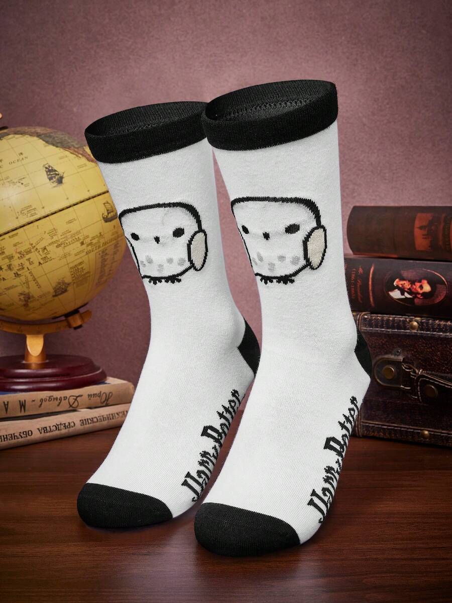 HARRY POTTER X SHEIN Calcetines tipo tripulación para mujer - Multicolor - Ver 1