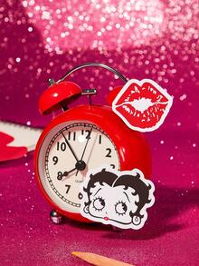 Betty Boop x SHEIN Love Sticky Notes, Cute Cartoon Memo Book, Creative Message Sticky Notes,Love, Kiss,Heart,Gift Ideas,Party,Holiday,Valentine's Day - Burgundy - View 2