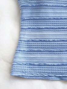 Soleia 休闲度假、西部海滩、婚礼宾客、毕业典礼、早午餐、圣帕特里克节、春假、复活节、音乐节 优雅波西米亚风热带花卉印花荷叶边袖T恤吊带背心，春夏款 - 藍色 - 查看 6