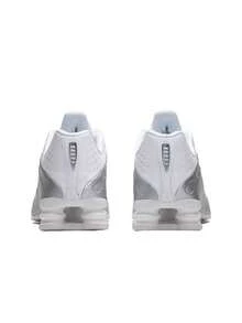 Nike Shox R4 Men's Shoes White HQ1988 - WHITE/METALLIC SILVER-WHITE - View 2