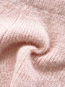 Soleia 2 Stücke Damen Pullunder Set mit hohem Kragen und einfarbig - Pink - Übersicht 6