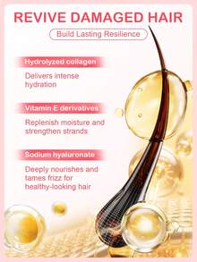 Collagen Nourishing Conditioner, liefern intensive Feuchtigkeit, füllen und stärken das Haar, geeignet für alle Haartypen, ideal für Urlaub, Party, Reisen, für Valentinstag, Valentinstag Geschenk, geeignet für Frühling Körperpflege - Pink - Übersicht 5