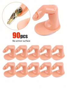 10个练习美甲手指，带假指甲，适用于亚克力凝胶美甲，可用于手部美甲训练、展示装饰，适合美甲初学者和沙龙美甲师，美甲用品，美甲工具，美甲艺术工具，返校季，美甲，按压式美甲工具 - 彩色 - 查看 22