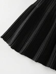 Franclia 新款秋冬性感修身圆领喇叭袖优雅休闲针织毛衣连衣裙（女款）