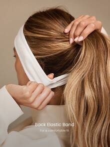 GLOWMODE FeatherFit™ Warm-Up Sweat-Wicking Stretchy Non-Slip Grips Headband Yoga Pilates Gym Workout Training Daily Active Wear - White - View 2