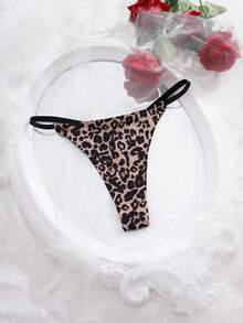 SHEIN 性感豹纹女式舒适丁字裤 - 彩色 - 查看 8