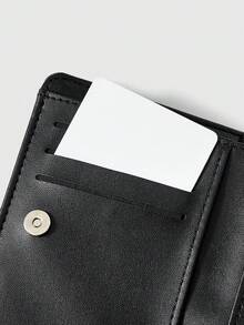 ROMWE Fairycore 哥特风钱包，朋克女孩爱心宝石水晶泪滴、星星、太阳、宝剑创意设计五芒星拉链零钱包，休闲时尚卡包 - 紅黑色 - 查看 5