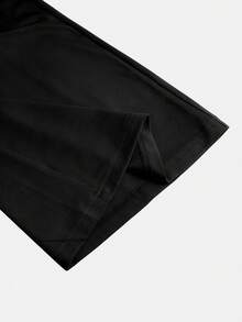 少女休闲纯色拉链喇叭连体裤