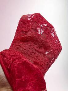 Amplova 情人节及新年红色镂空修身迷你连体裤（女款） - 紅色 - 查看 8