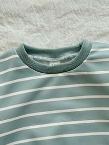 Vintaside Kids Ensemble sweat-shirt imprimé rayé pour bébés garçons, style décontracté