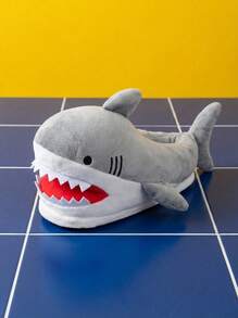 Joivida Cartoon Shark Slippers For Women Plush Furry Animal Design Warm Winter Non Slip Sole Comfortable Indoor Home Cozy Soft Lightweight Lounge Wear Gift Idea For Holidays Christmas Birthday - shark - View 12