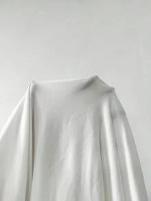 INAWLY 女士性感肩部刺绣短袖T恤，褶皱腰部修身款上衣 - 黑與白 - 查看 6