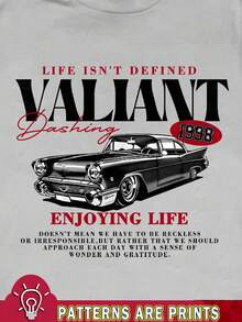 Attitoon 复古风格汽车图案印花修身圆领短袖T恤，女款，适合夏季穿着，风格包括复古、性感、可爱、Y2K、椰子女孩、波西米亚风、嬉皮风和音乐节。 - 白色 - 查看 4