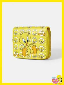 LOONEY TUNES X SHEIN 1 件装，多种黄色小鸭拉链设计，女士短款钱包/零钱包。 - 黃色 - 查看 2