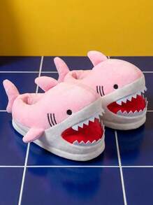Joivida Cartoon Shark Slippers For Women Plush Furry Animal Design Warm Winter Non Slip Sole Comfortable Indoor Home Cozy Soft Lightweight Lounge Wear Gift Idea For Holidays Christmas Birthday - shark - View 13