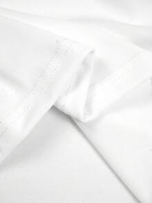 Manfinity Camiseta de manga larga de unicolor casual para hombres, versátil para el otoño - Blanco - Ver 5