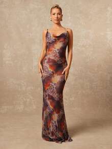 Lumalex Đầm slip dáng đuôi cá, cổ khoét sâu, eo thắt, chất liệu lưới mềm mại, xuyên thấu, họa tiết paisley nhuộm tie-dye, thích hợp cho nữ, đi nghỉ mát, sinh nhật, dự tiệc cưới, tiệc tùng, kỳ nghỉ hè, đi biển, phong cách sang trọng, dự tiệc prom, dạ hội, tiệc tùng, tiệc chiêu đãi, kín đáo, sang trọng, lễ hội Rave, tiệc Al-Adha. - trái cam - Xem 10