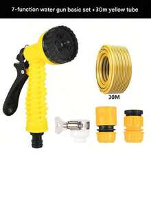 1. Multi Functional Adjustable Courtyard Water Gun Nozzle Connected To Faucet, Household Balcony Watering Water Pipe Hose Flushing Multi-Functional Car Wash Water Gun, High Pressure 7-Speed Adjustable Car Wash Water Gun, Car Wash Water Pipe, Automotive Supplies, Watering Vegetables And Fields, Household Car Wash Water Gun, Bathroom Toilet Companion Flushing Sweeping Garden Water Gun, Multi-Purpose Showerhead, Car Wash Water Gun, Household Use - Multicolor - View 10