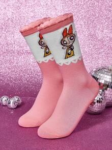 THE POWERPUFF GIRLS X SHEIN Damen Socken - Verschiedenfarbig - Übersicht 1