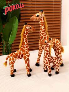 POKOJA LAND 11.8英寸宠物花园长颈鹿毛绒玩具，可爱动物，仿真长颈鹿绒面玩具，儿童圣诞节、万圣节、生日礼物，春夏皆宜 - 彩色 - 查看 7