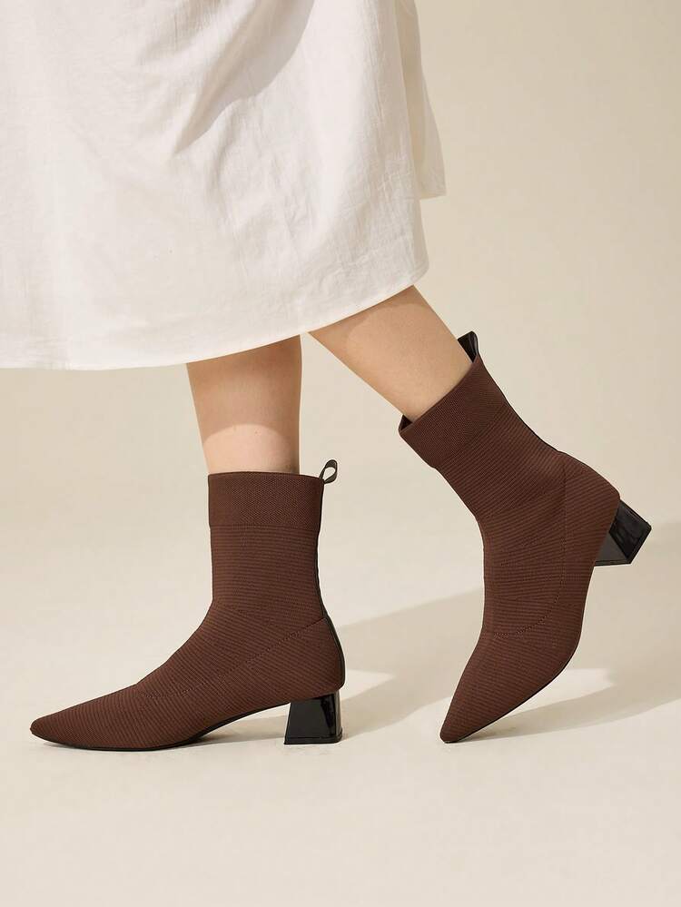 CUCCOO BASICS Women's Pointed Toe Casual Everyday Versatile Stiletto Ankle Boots For Christmas