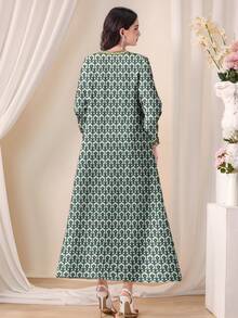 Al Najma Casual Modest Arabic Style Dress, Suitable For Summer - Multicolor - View 2