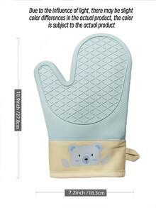1pc Anti-Scald Microwave Oven Gloves, Heat Resistant Kitchen Baking Gloves,Resistant Silicone Oven Mitts - Home Kitchen, Non-Slip Kitchen Items, Festive Holiday Cooking Gifts Friendly For Home And Kitchen Organization