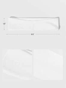 GLOWMODE FeatherFit™ Warm-Up Sweat-Wicking Stretchy Non-Slip Grips Headband Yoga Pilates Gym Workout Training Daily Active Wear - White - View 6