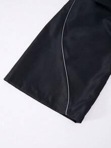 SHEIN 少女休闲百搭T恤裤套装，字母数字印花长袖圆领上衣搭配阔腿裤，适合上学、通勤、散步、购物、外出等场合，可搭配夹克、外套、羽绒服。 - 寶藍色 - 查看 4