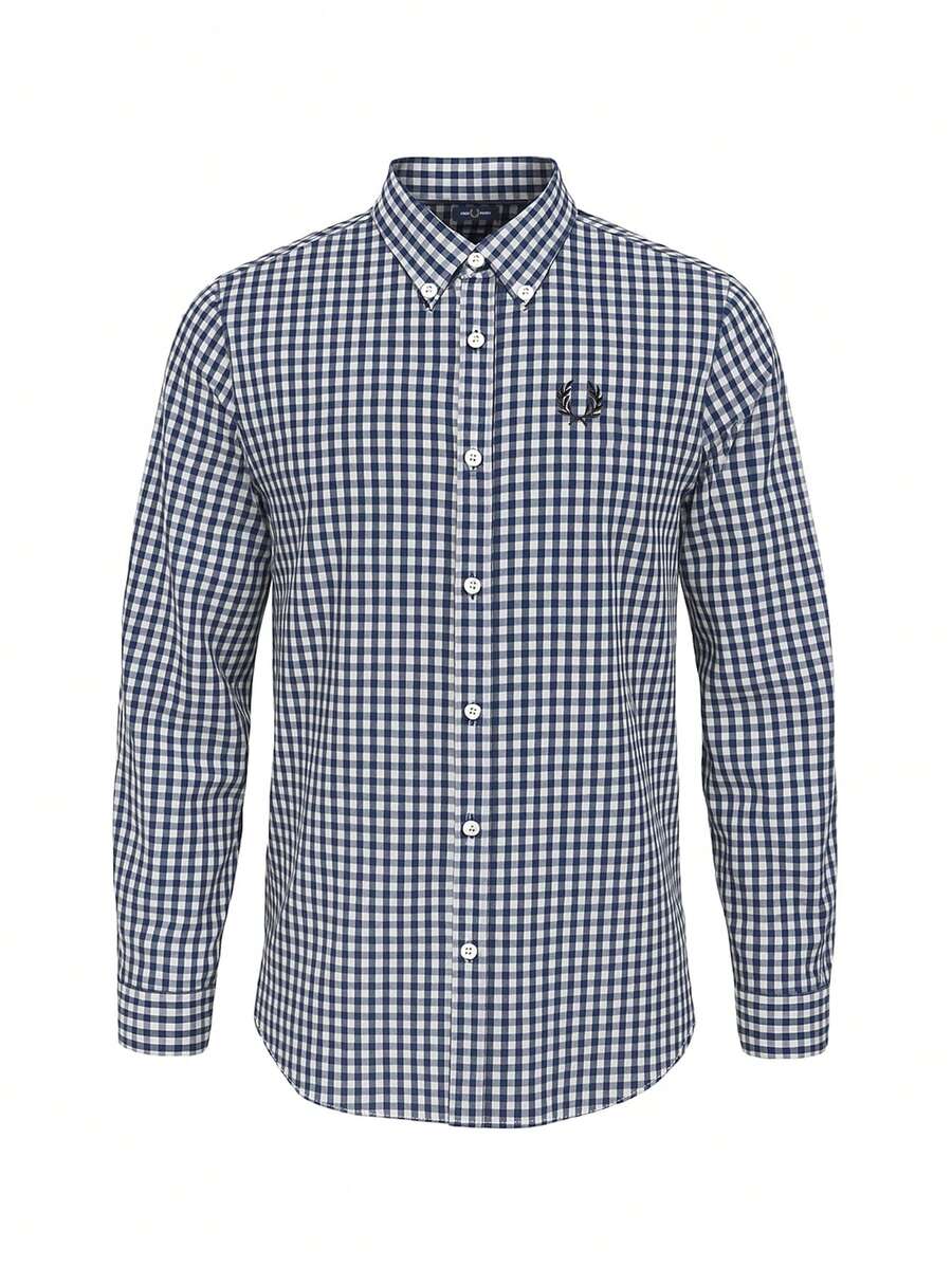 Fred Perry Men's Long Sleeve Shirt Black - Multicolored - View 1