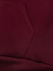 Resyla Women's Hooded Letter, Leopard Print, Cherry Pattern Casual Versatile Long Sleeve Sweatshirt, Autumn/Winter - Burgundy - View 6