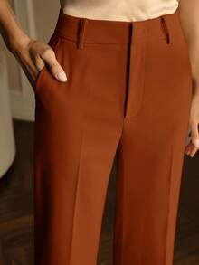 MOTF Classy PRESS CREASE SLANT POCKET SUIT PANTS - Brown - View 5