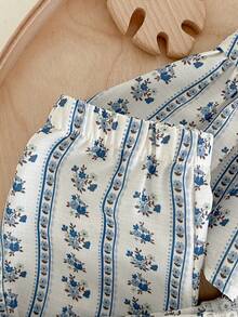 Bộ 2 món áo và quần nhún bèo họa tiết hoa dễ thương cho kỳ nghỉ hè dành cho trẻ sơ sinh thích hợp cho tiệc sinh nhật, tiệc tùng, biểu diễn, đám cưới, lễ rửa tội, lễ khai giảng, sự kiện trường học và các buổi dã ngoại. - xanh quân đội - Xem 6