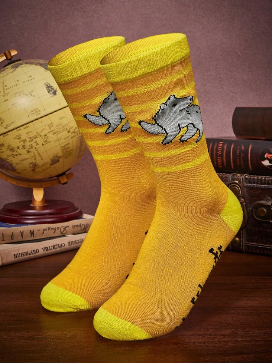 HARRY POTTER X SHEIN Calcetines tipo tripulación para mujer - Multicolor - Ver 1