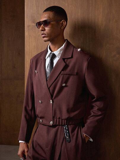 AKNOTIC Conjunto de traje de hombre, cómodo y versátil para uso diario, reuniones, fiestas, citas