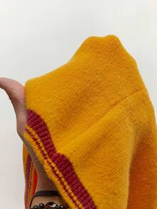 Amplova Váy ôm sát mini họa tiết số màu tương phản, cổ tròn, trang phục thường ngày dạo phố - Nhiều màu - Xem 8