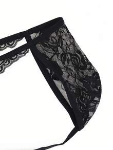 1pc Fashionable Lace Trim Alluring Low-Rise Sexy Men's Underwear