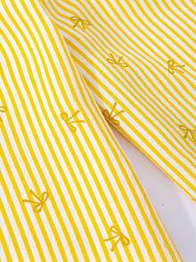 Sparklyn Tween Girl Striped Bow Ruffle Hem Sleeveless Top And Elastic Waist Pants Casual 2-Piece Outfit